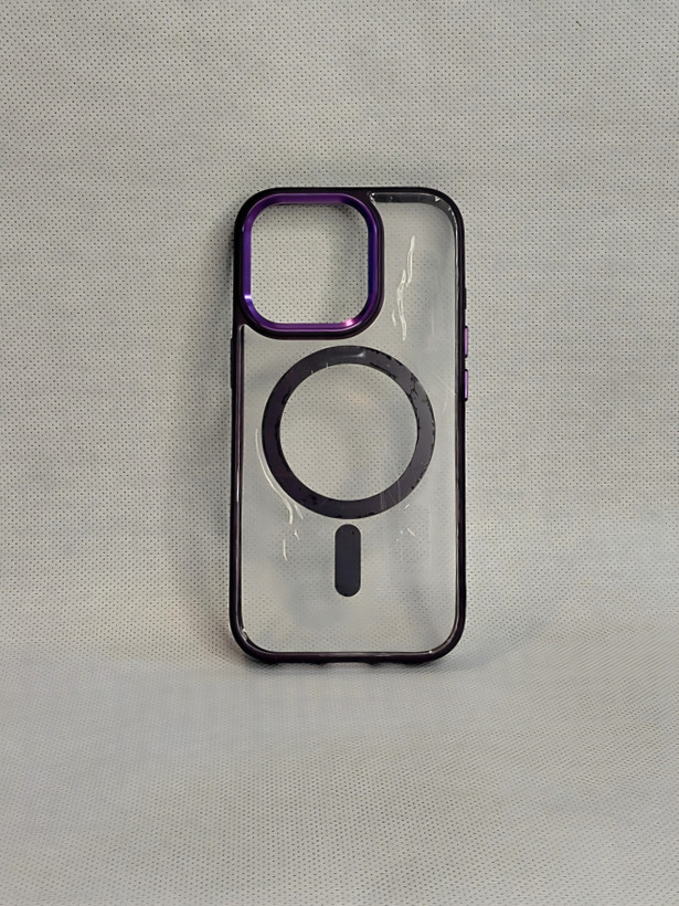 کاور ارجینال مگسیف دار مدل fashion case رنگ بنفش مناسب برای گوشی موبایل اپل iPhone 16 pro