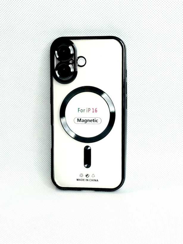 کاور مگسیف دار مدل magnetic رنگ مشکی مناسب برای گوشی موبایل اپل iPhone 16