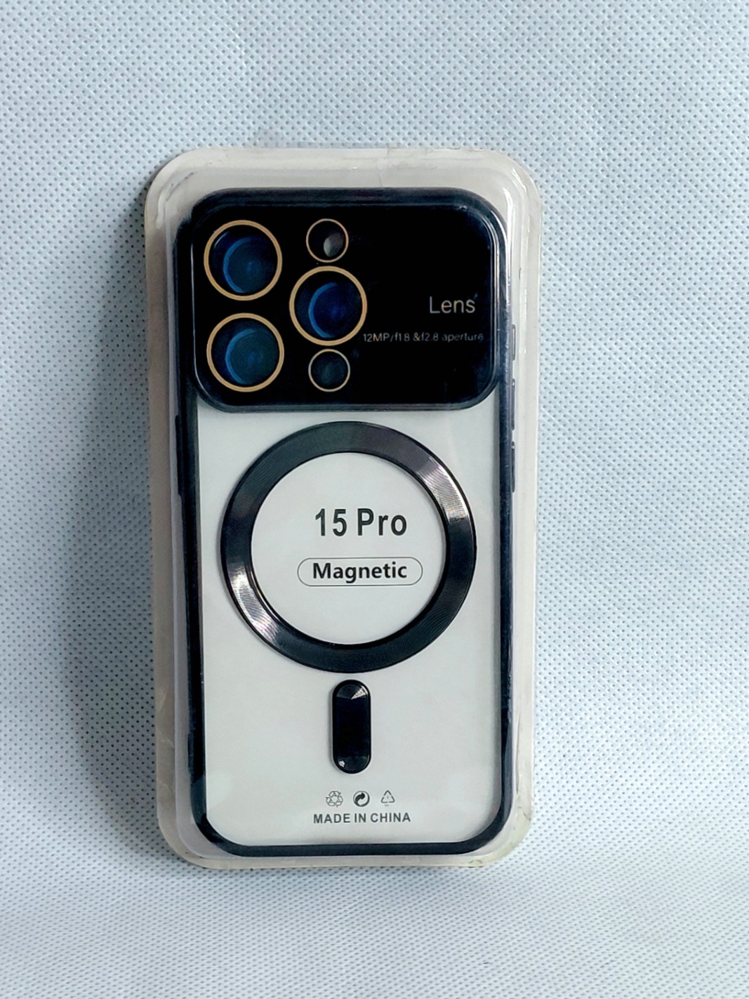 قاب مگسیف دار مدل magnetic رنگ مشکی مناسب برای گوشی موبایل iPhone 15 pro