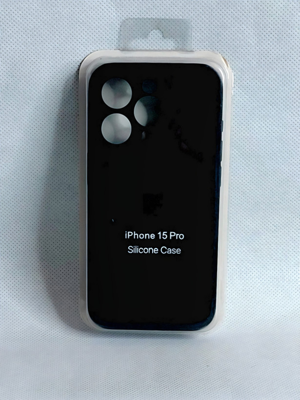 قاب سیلیکون ارجینال رنگ مشکی مناسب برای گوشی موبایل iPhone 15 pro