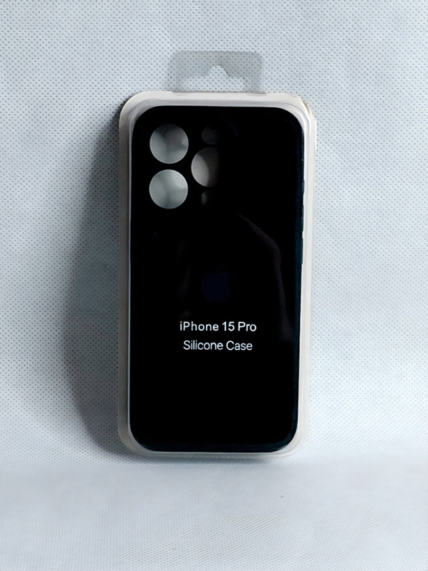 قاب سیلیکون ارجینال رنگ مشکی مناسب برای گوشی موبایل iPhone 15 pro