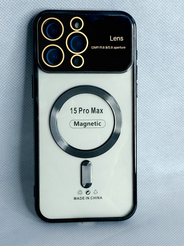 قاب مگسیف دار مدل magnetic رنگ مشکی مناسب برای گوشی موبایل iPhone 15 pro max