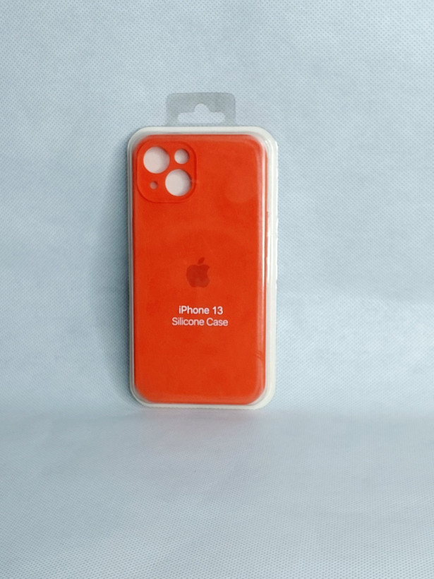 قاب سیلیکونی اپل iPhone 13 محافظ لنزدار رنگ نارنجی