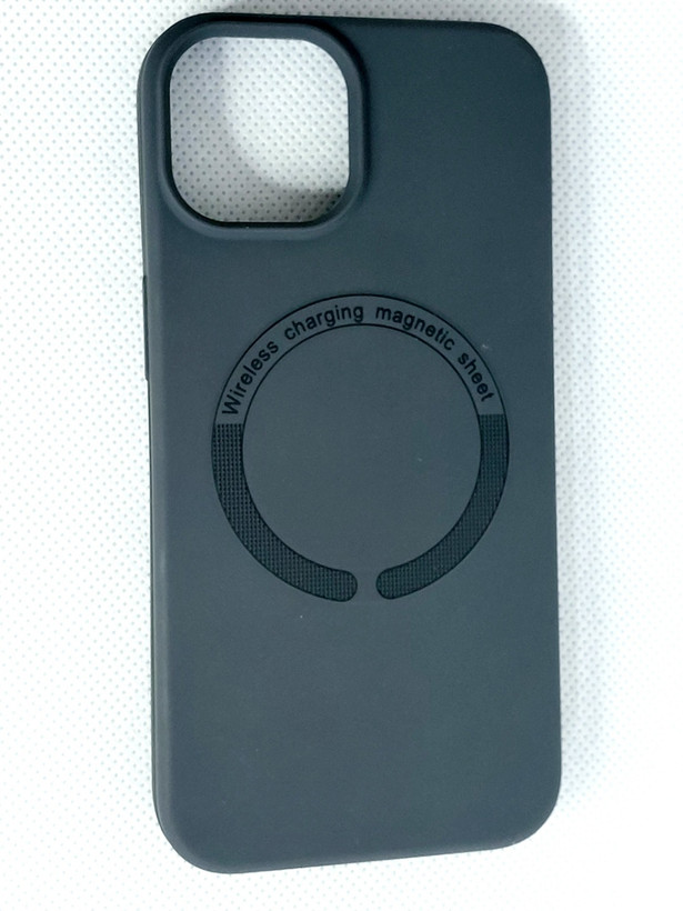 قاب سیلیکونی اپل iPhone 13 مگ سیف دار رنگ خاکستری تیره