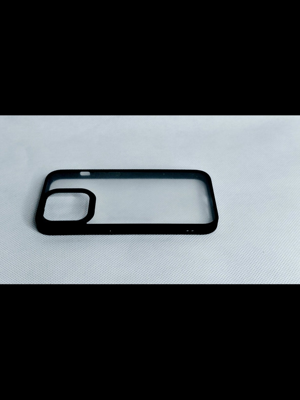 قاب اپل iPhone 13pro مدل magic mask شفاف دور مشکی اورجینال