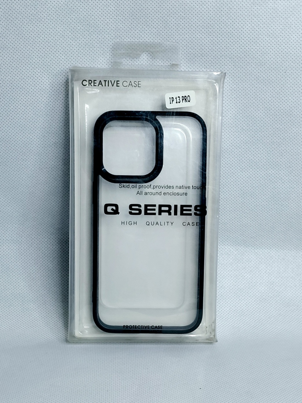 قاب  اپل iPhone 13pro مدل magic mask شفاف دور مشکی اورجینال