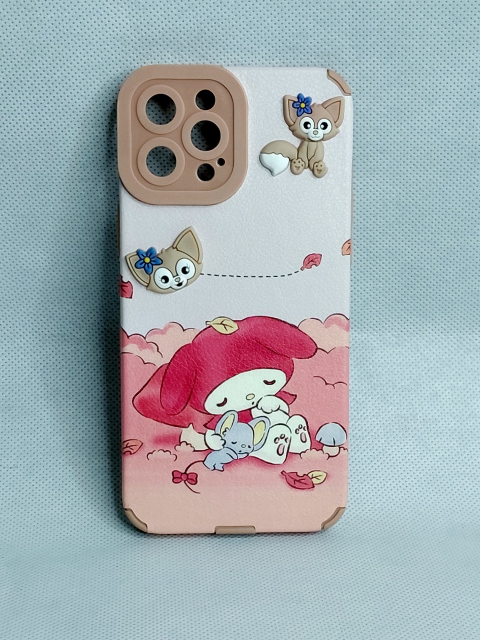 قاب فانتزی مناسب برای  IPHONE 12pro max رنگ صورتی