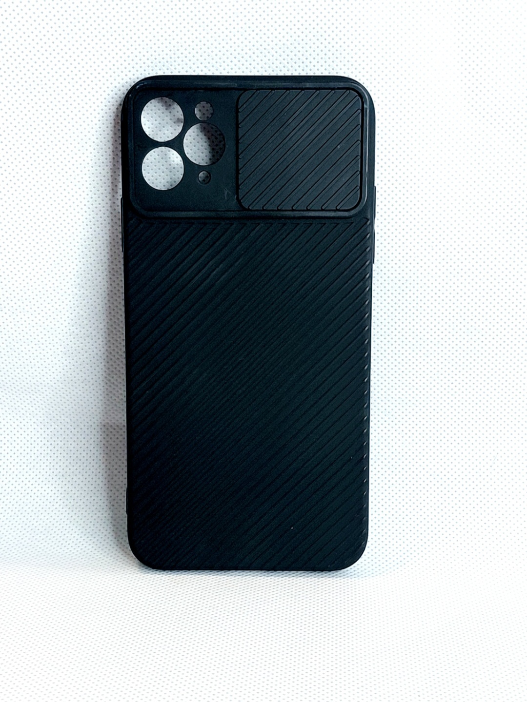 قاب سلیکون کشویی محافظ لنز دار مناسب برای گوشی آیفون iphone 11 pro max - مشکی